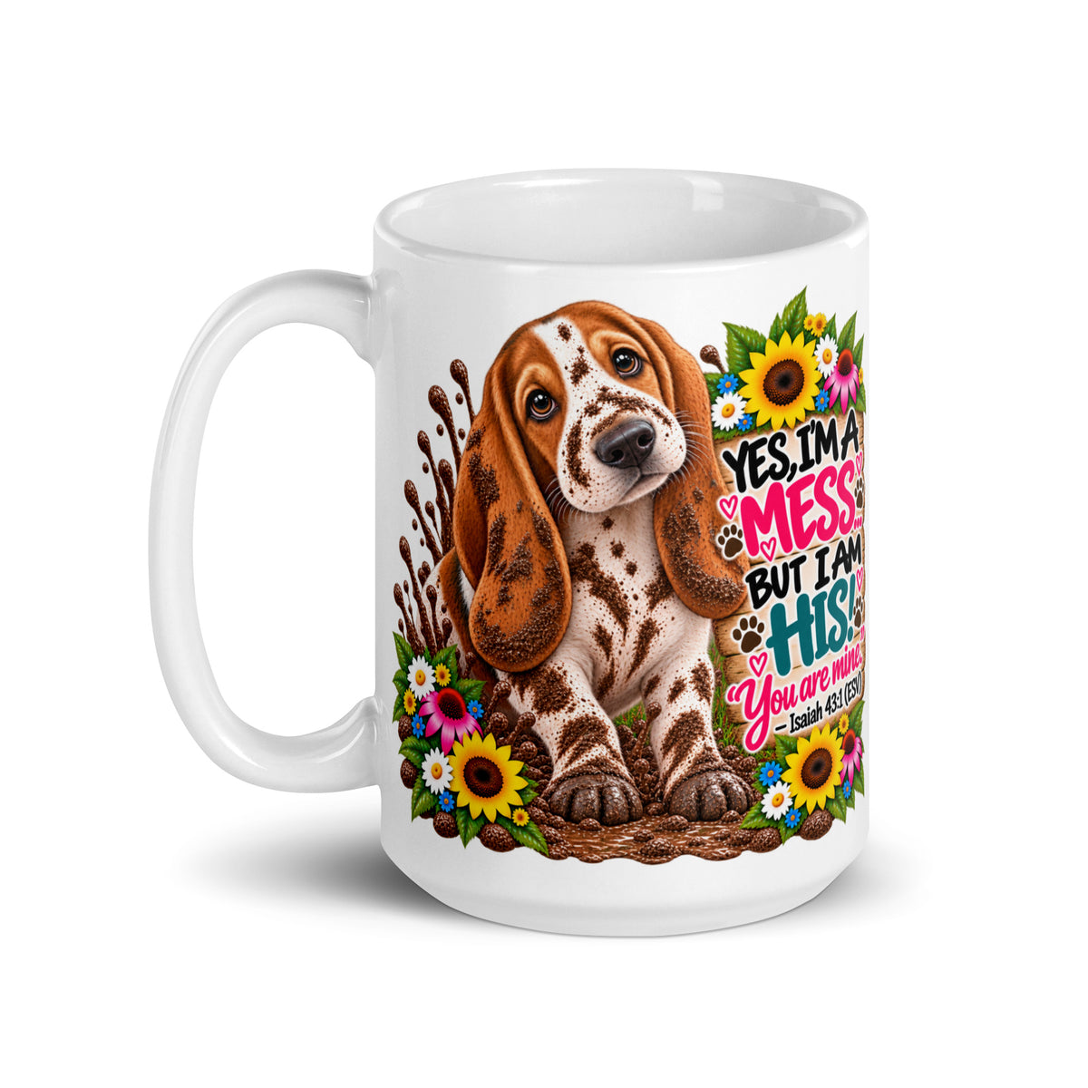 Yes, I'm a Mess  Bassett Hound Glossy Mug
