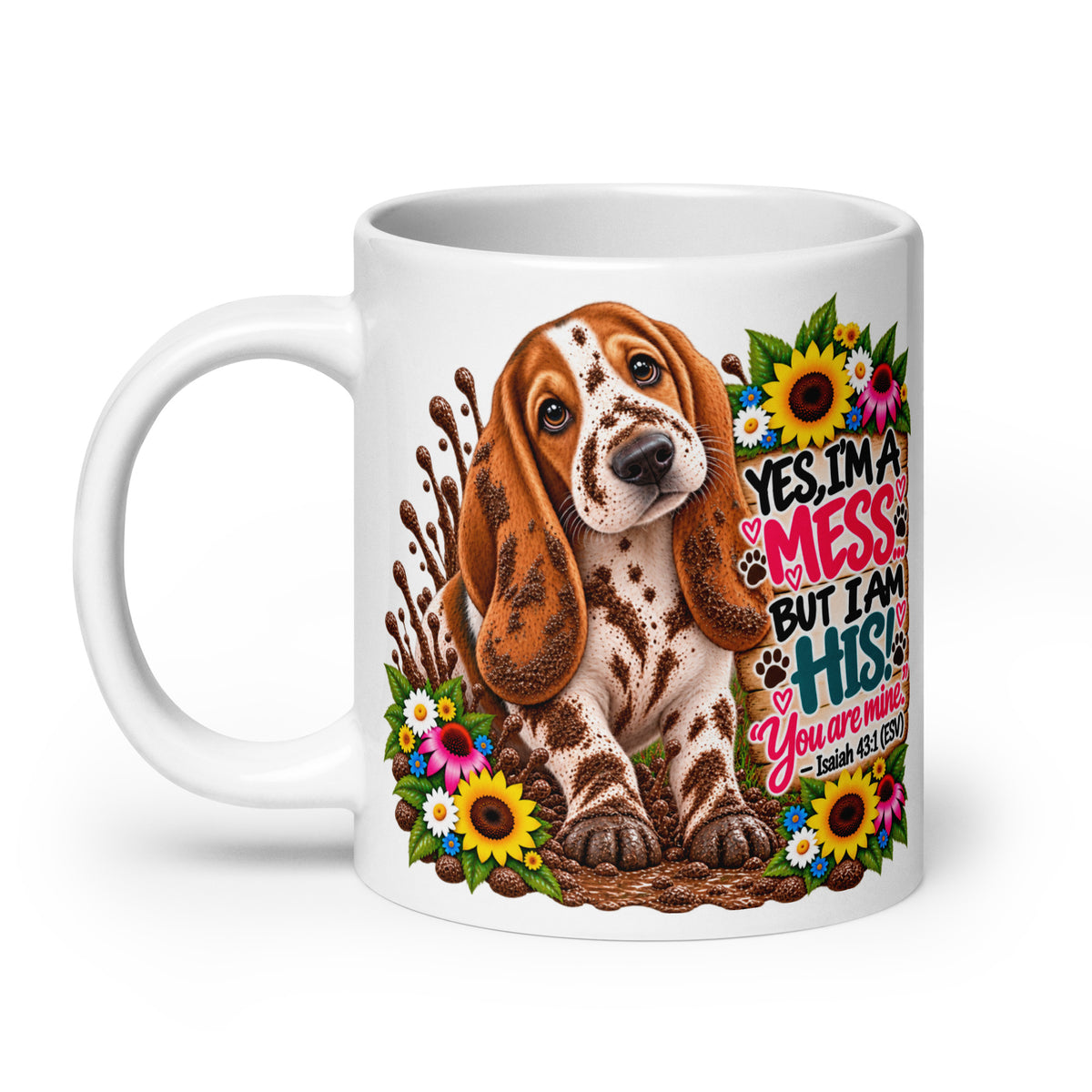 Yes, I'm a Mess  Bassett Hound Glossy Mug