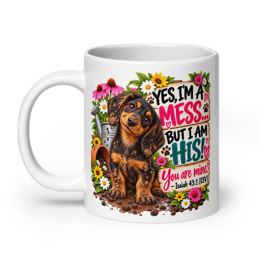 Yes, I'm a Mess Daschund Glossy Mug