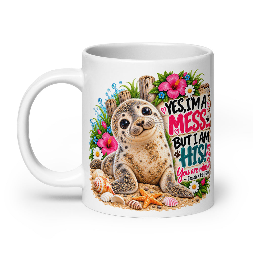 Yes, I'm a Mess Seal Glossy Mug